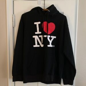 I ❤️ NY hoodie
Women’s Size Large in black coloring 
Very good condition 👏🏻